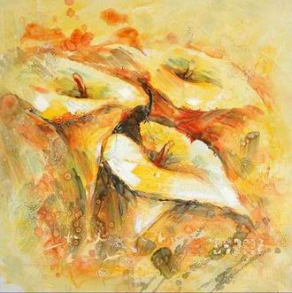 Textured Flowers oil painting